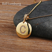 Load image into Gallery viewer, ISLA Initial Letter Necklace Gold 26 Letters Pendants - Bali Lumbung