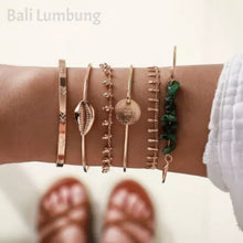 Indlæs billede til gallerivisning ADILA 6 Pcs/Set Bohemian Gold Bracelets - Bali Lumbung