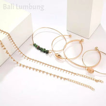 Laden Sie das Bild in den Galerie-Viewer, ADILA 6 Pcs/Set Bohemian Gold Bracelets - Bali Lumbung