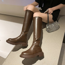 Indlæs billede til gallerivisning BLYTE #1 Trendy Colors Chunky Heels Knee High Chelsea Boots - Bali Lumbung