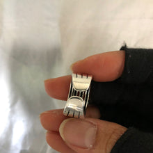 Load image into Gallery viewer, AGALIA #2A Irregular Multilayer Minimalist Silver Adjustable Rings