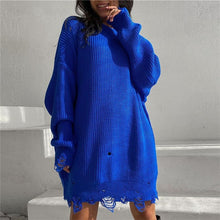 Indlæs billede til gallerivisning SLOAN Casual O-Neck Long Sleeves Distressed Sweater - Bali Lumbung