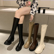 Load image into Gallery viewer, BLYTE #1 Trendy Colors Chunky Heels Knee High Chelsea Boots - Bali Lumbung