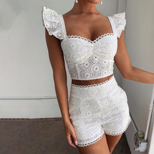Load image into Gallery viewer, LACEY Ruffles Lace Top &amp; Short Sets - Bali Lumbung