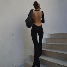 Load image into Gallery viewer, JOLENE One Piece Casual Backless Flare Pants Jumpsuits - Bali Lumbung