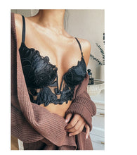 Afbeelding in Gallery-weergave laden, MIA French Lace Embroidery Brassiere Lingerie Underwear Push-Up Bralette Set