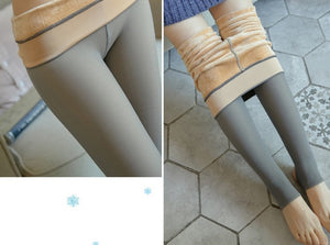 IDALIA Warm Winter Hight Waist Stretchy Fake Pantyhose Leggings - Bali Lumbung