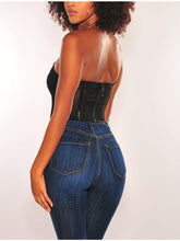 Load image into Gallery viewer, ADRIENNE Mesh Backless Bustier Corset Crop Tops