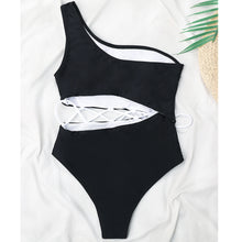 Load image into Gallery viewer, POPY One Shoulder One Piece High Waits Monokini Swimsuits - Bali Lumbung