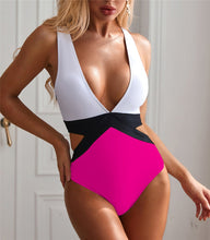Load image into Gallery viewer, ASHLEY Deep V Neck One Piece Swimwear