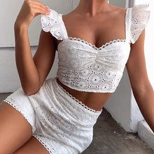 Load image into Gallery viewer, LACEY Ruffles Lace Top &amp; Short Sets - Bali Lumbung