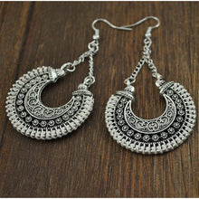 Indlæs billede til gallerivisning OILA #2 Antique silver Boho Drop Earrings - Bali Lumbung