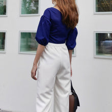 Cargar imagen en el visor de la galería, LOLA Women&#39;s Fashion One Sleeve Plus Size Blouse Size S-4XL