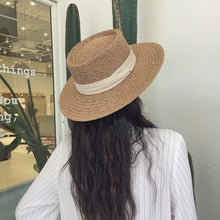 Load image into Gallery viewer, TRIXI Women&#39;s Straw Panama Hat is perfect for summer days out