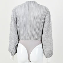 Laden Sie das Bild in den Galerie-Viewer, SIBYL Deep V-Neck Women Bodysuit with Long Sleeve