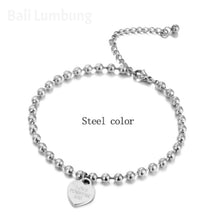 Load image into Gallery viewer, DELLY Charm Beaded Heart-Shaped Anklet - Bali Lumbung
