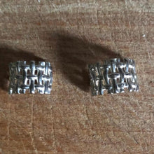 Load image into Gallery viewer, LULU Adjustable Silver Weaving Wide Rings