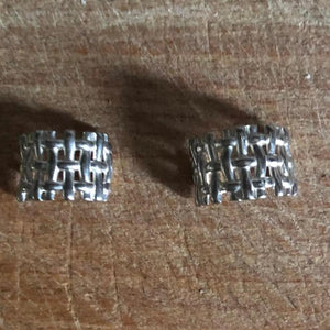 LULU Adjustable Silver Weaving Wide Rings