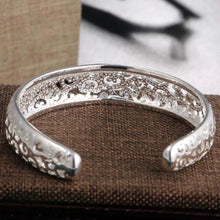 Load image into Gallery viewer, MALIA Silver Hollow Carve Cuff Bangle Adjustable Bracelets