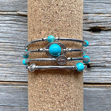 Cargar imagen en el visor de la galería, MALIKA 4 Layer Boho Natural Stone Beads Bangle Wrap Around Bracelets
