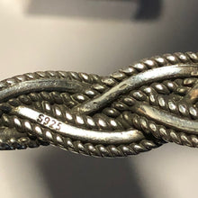 Cargar imagen en el visor de la galería, ORIA Sterling Silver Vintage Braided Adjustable Cuff Bracelets