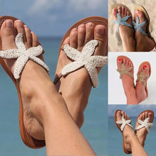 Load image into Gallery viewer, FLOW Flat Flip-Flop Beach Fashion Sandal Slippers Outdoors with Deco Fish stars Beads - Bali Lumbung
