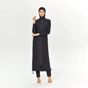 AIZA Islamic Women Muslim Swimwear Modest Long Dress and Pants Burkini, Swim Surf Wear, Sport Full 3 Piece Sets