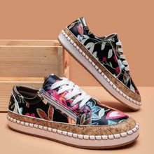 Load image into Gallery viewer, GHEA Cute Fashion Style Casual Flower Printed Lace-Up Platform Sneakers