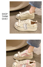 Load image into Gallery viewer, MAGGIE Canvas Platform Sneakers with Flowers - Bali Lumbung
