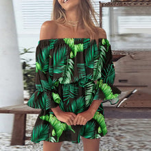 Load image into Gallery viewer, MAG Boho Summer Cute Dress Off Shoulder Mini Sundress