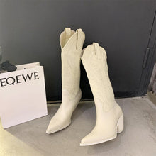 Afbeelding in Gallery-weergave laden, NOAH Female Embroidery High Heel Knee-High Cowboy Boots