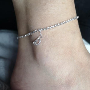 BELLINA Crystal Cubic Zirconia Initial Letter Anklet - Bali Lumbung