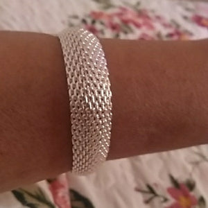 LIONI Sterling Silver Braided Bangles Bracelets