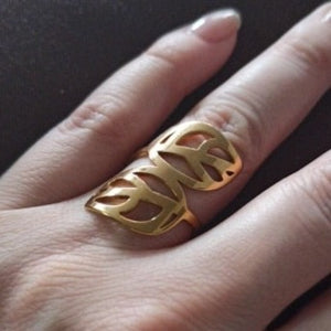 SHAY Two Leaves Classical Wrap Around Rings - Bali Lumbung