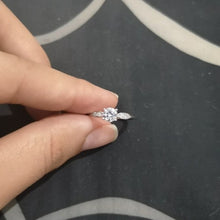 Indlæs billede til gallerivisning LAUT Sterling Silver Cubic Zirconia Wedding Engagement Rings
