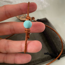 Load image into Gallery viewer, TY Ethnic Bracelets Turquoise Leather Strap Wrap Designer Bracelets - Bali Lumbung
