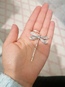 POLY Elegant Vintage Silver Dragonfly Hairpins - Bali Lumbung