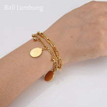 Afbeelding in Gallery-weergave laden, MARIA 3-Gold Color Bead Virgin Mary Bracelets - Bali Lumbung
