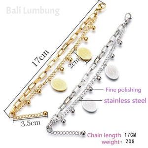 MARIA 3-Gold Color Bead Virgin Mary Bracelets - Bali Lumbung