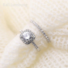 Load image into Gallery viewer, JEMA Crystal Ring for Women Engagement Square Double Banned Shape Ring - Bali Lumbung