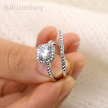 Cargar imagen en el visor de la galería, JEMA Crystal Ring for Women Engagement Square Double Banned Shape Ring - Bali Lumbung