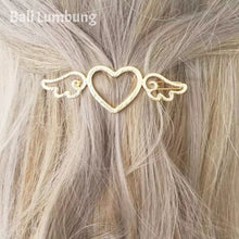 Laden Sie das Bild in den Galerie-Viewer, ATIYA  Angel Wings Heart Shape Barrette Hair Clip - Bali Lumbung
