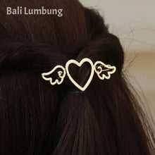 Load image into Gallery viewer, ATIYA  Angel Wings Heart Shape Barrette Hair Clip - Bali Lumbung