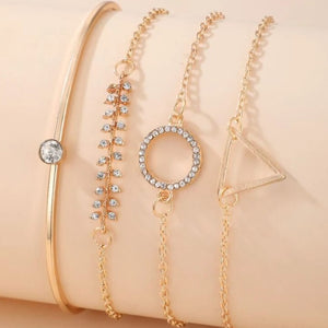 CASS Triangle Crystal Layer Bracelet Set - Bali Lumbung