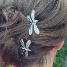 Indlæs billede til gallerivisning POLLY Elegant Vintage Silver Dragonfly Hairpins - Bali Lumbung