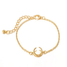 Laden Sie das Bild in den Galerie-Viewer, LEXY 5 Pieces Bohemian Gold Bangle and Chain  Bracelets