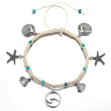 Cargar imagen en el visor de la galería, ADENA Bohemian Starfish Handmade Wave Pendant Charm Anklets - Bali Lumbung