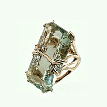 Load image into Gallery viewer, HIJSU  Vintage Peridot Gold Gem Plated Ring
