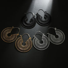 Indlæs billede til gallerivisning OILA #1 Vintage Antique Gold or Silver or Black Metal Hoop Earrings - Bali Lumbung