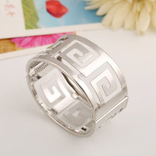 Load image into Gallery viewer, SELAGH Geometric Hollow Wide Metal Cuff Bangle For Women - Bali Lumbung